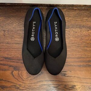 Rothy’s women’s black the flat shoes size 10